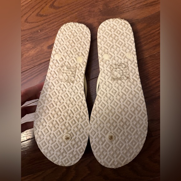 Tory Birch Flip Flops Navy & White Size 10 - Picture 5 of 6